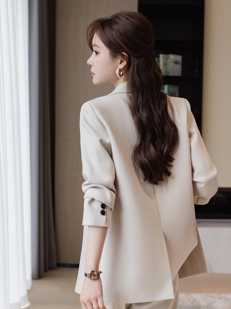 Suit Jacket Stylish Suit Formal Jacket Suit Office Casual Plus Size Office Spring Ceremony Plus Size [KOSIKINI] Women's Set, Women's Suit, Women's