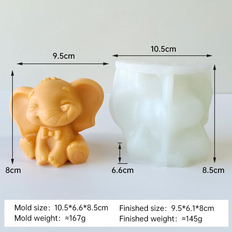 

3D Мультяшное Животное Слон Силиконовая Форма Ручная Работа Ароматическая Свеча Смола Гипс Форма для Декорации DIY Принадлежности для Изготовления Свечей из Соевого Воска
