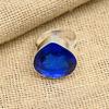 Lavish Blue Sapphire Gemstone 925 Sterling Silver Jewelry Lovely Ring For Her