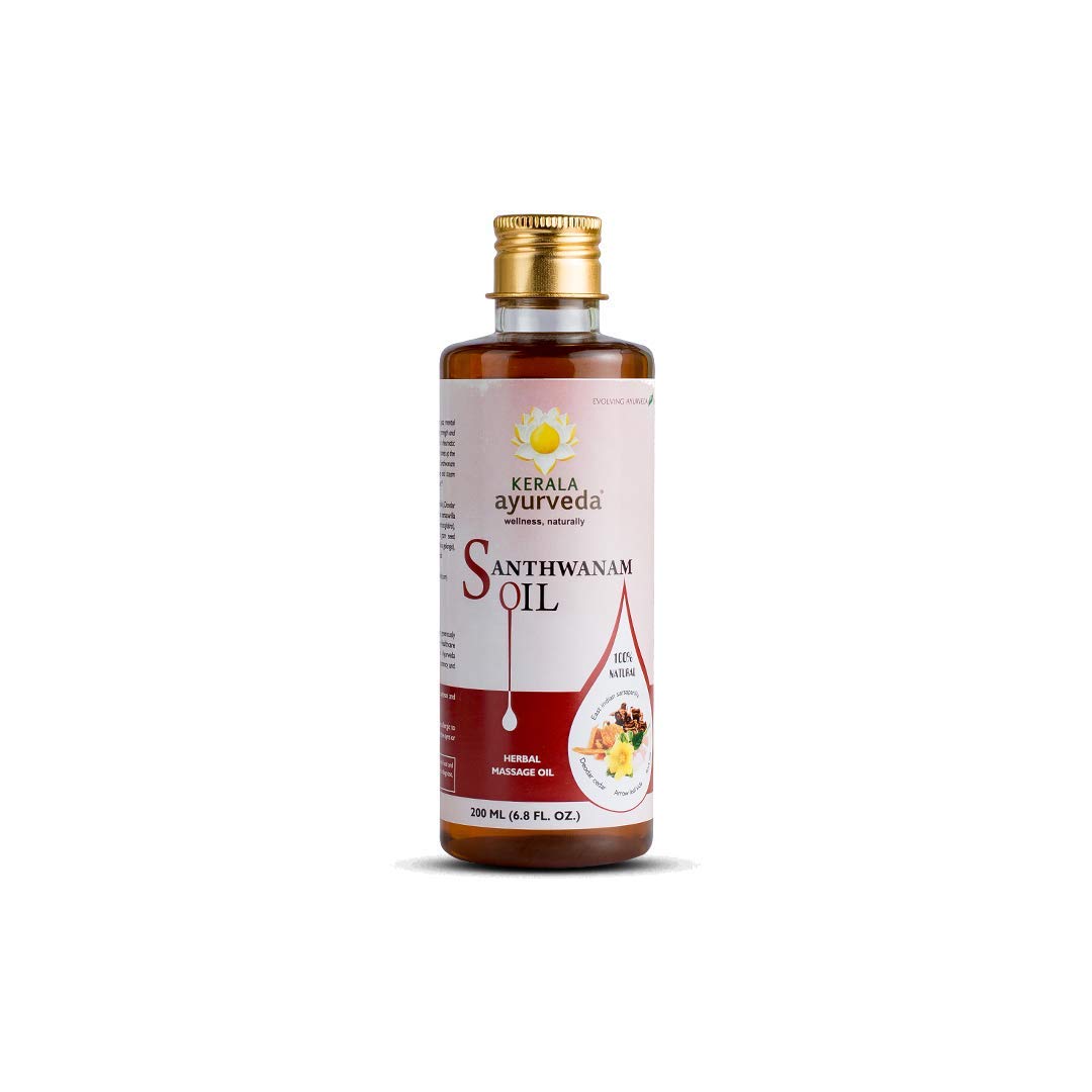Kerala Ayurveda Santhwanam Oil 250 Ml Herbal Rejuvenating Massage Oil For Relaxation And Skin Nourishment