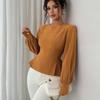 Temperament Long Sleeve Shirt Pullover 2025 Autumn Fashion Versatile Casual Women's Wear