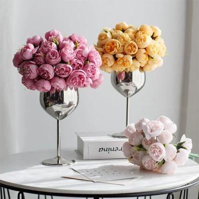 27 Köpfe Seidenrose Künstliche Blumen Brautsträuße Knospe Für Vase Hochzeit Valentinstag Heim Zimmer Dekoration Gefälschte Blumengeschenk