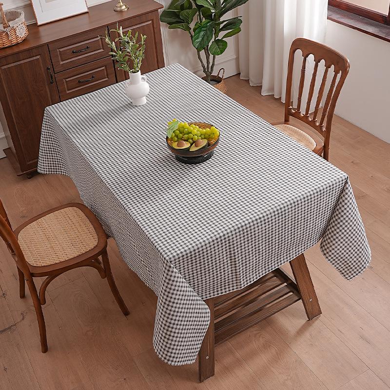 

Ins-style Green Tea Checkered Placemat Tablecloth Po Prop Background Cloth Desk Coffee Table Baking Decoration Korean Style 150x150cm 1pcs