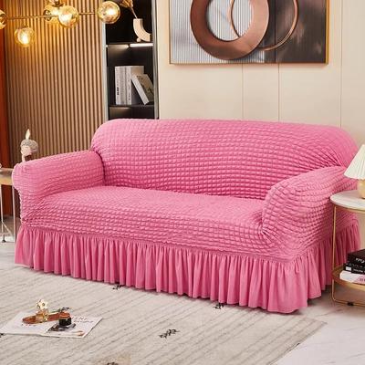 Fully Enclose Seersucker Skirt Edge Sofa Cover Elastic Full Pack Double Sofa Cover Four Seasons Universal Anti Slip Sofa Cushion
