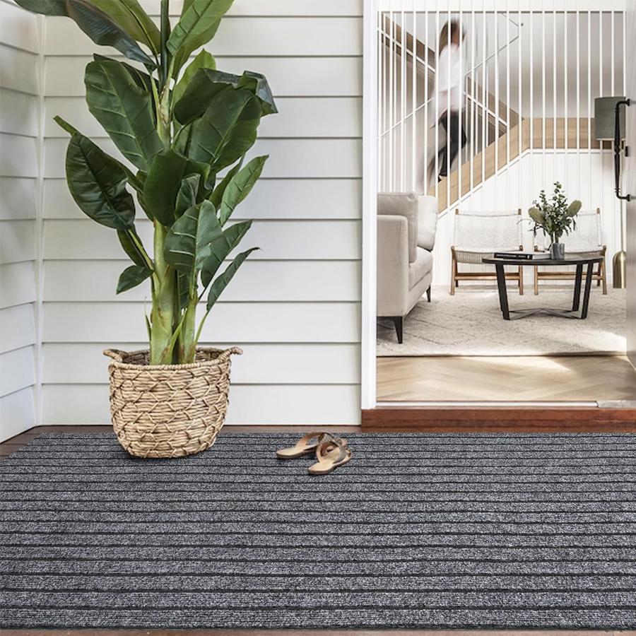 Striped Rubber Carpet Door Mat Kitchen Floor Mat Section Door Mat, Non-slip and Waterproof, Easy To Clean, Free To Cut,