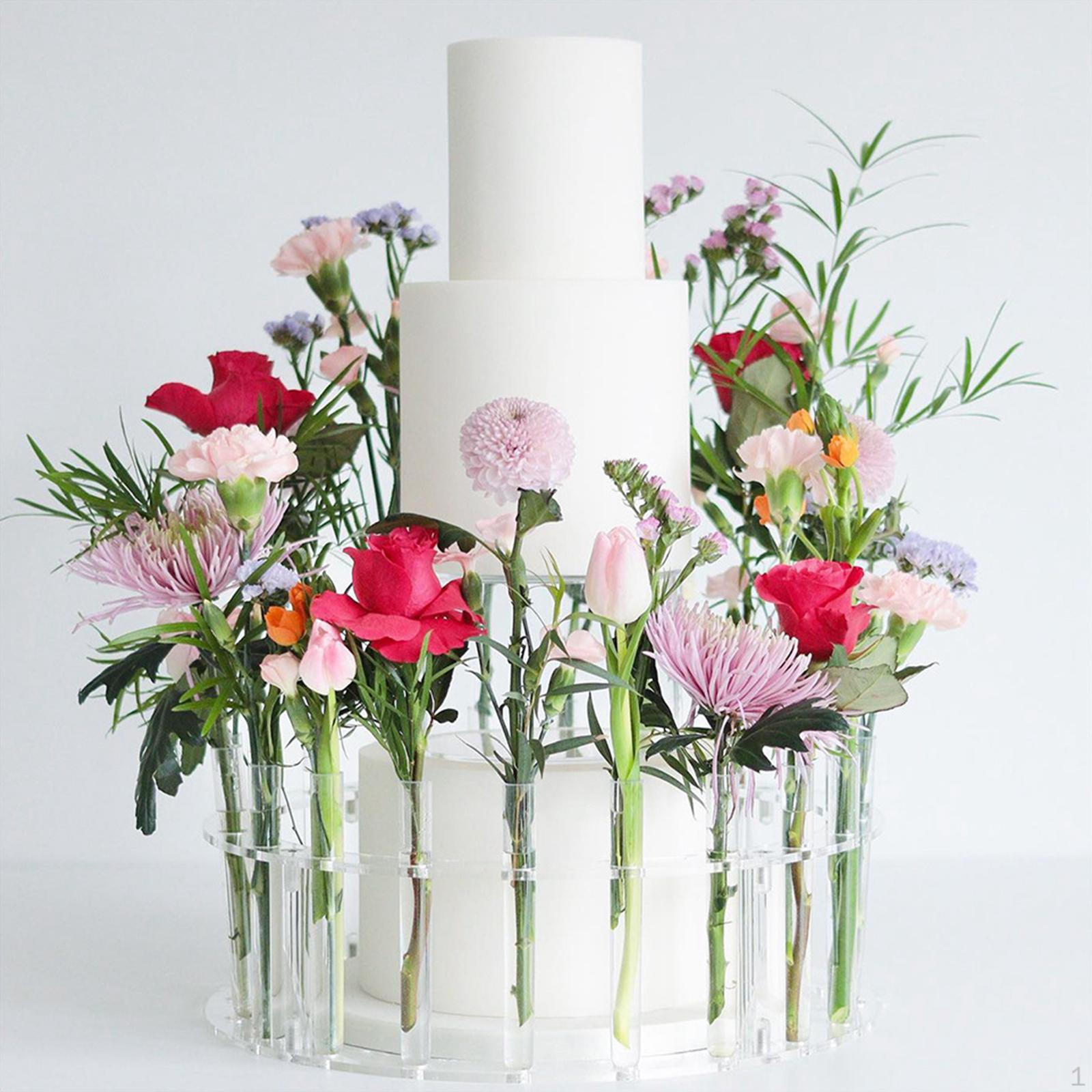 

Acrylic Cake Stand Tier Holder, Wedding Decoration, Cylinder Pillars Clear Riser Small