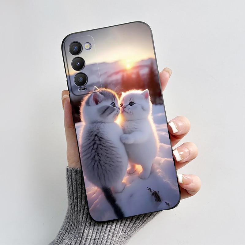 For Tecno Camon 18P Phone Case Shockproof Cover Cute Cartoon Love Heart Soft Funda For Tecno Camon 18 Premier Camon18 18i Bumper