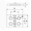 10Pcs/Lot 2020 Aluminum Profile Metal Hinge Zinc Alloy Hinge Aluminum Profile Hinge  Hardware  Support Hinge