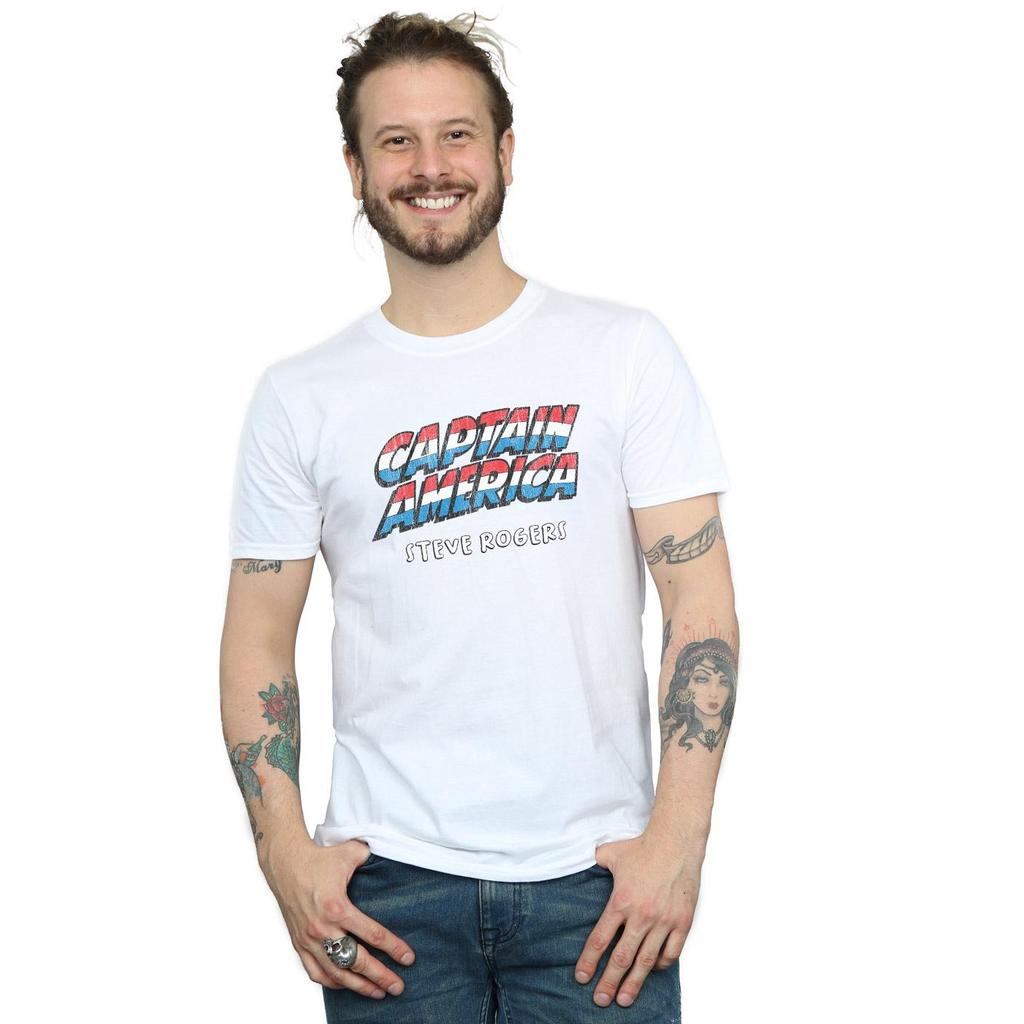 Marvel Mens Captain America AKA Steve Rogers T-Shirt