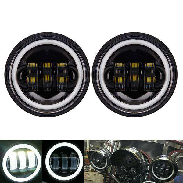 4.5" 30W LED Angel Eye Motorcycle Fog Light for Harley, Off-road Auxiliary Spotlight