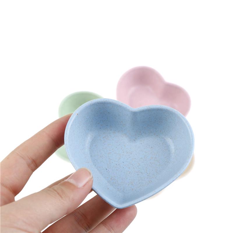 Srdce ve tvaru ovoce svačinka omáčka miska dětské krmivo nádoba na jídlo nádobí večeře talíře