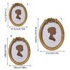Retro Picture Frame,Decorative Photo Frame Antique Ornate Oval Photo Frame for Tabletop and Wall Display Home Decors