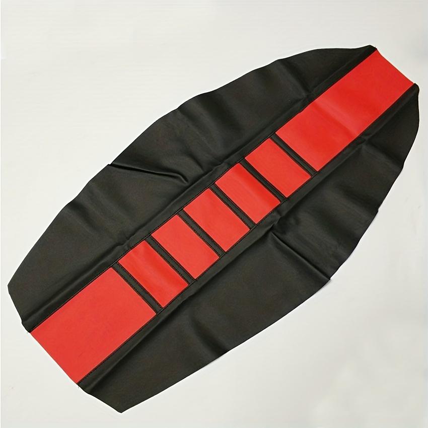 Non-Slip PU Leather Motocross Seat Cushion with Red Stripes for HONDA CRF YZF EXC SXF 125 150 Comfortable Rubber Cover for Enhanced Riding Experience