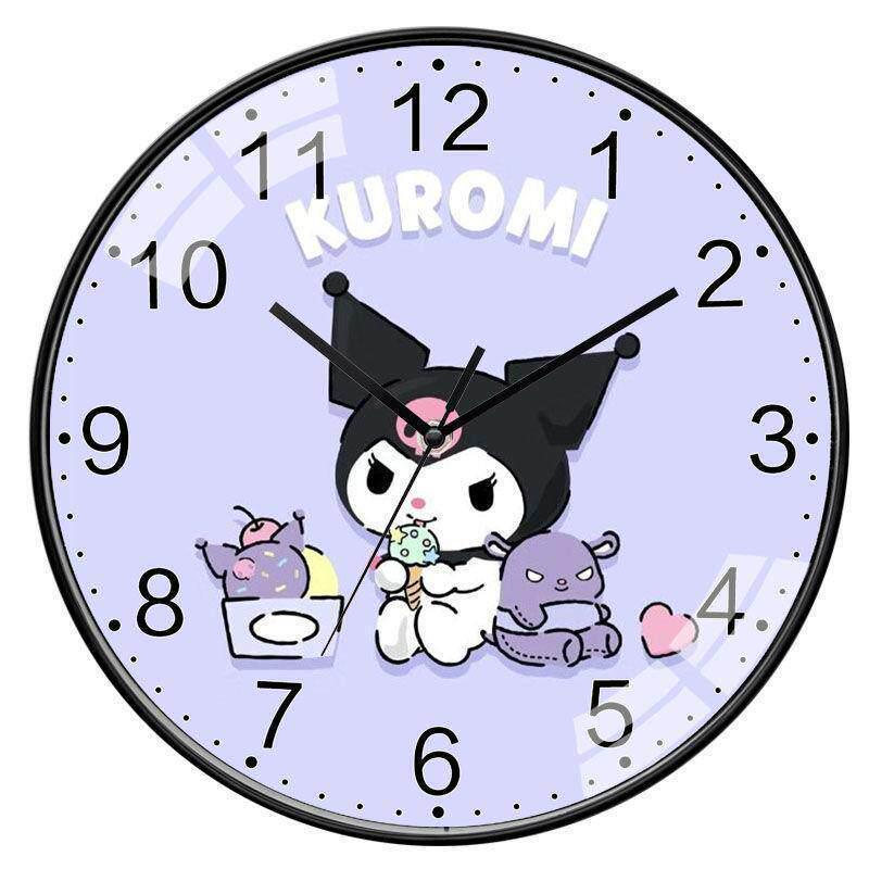 

Kuromi Sanrio Children s Decorative Indoor Wall Clock for Study Room 8 inches