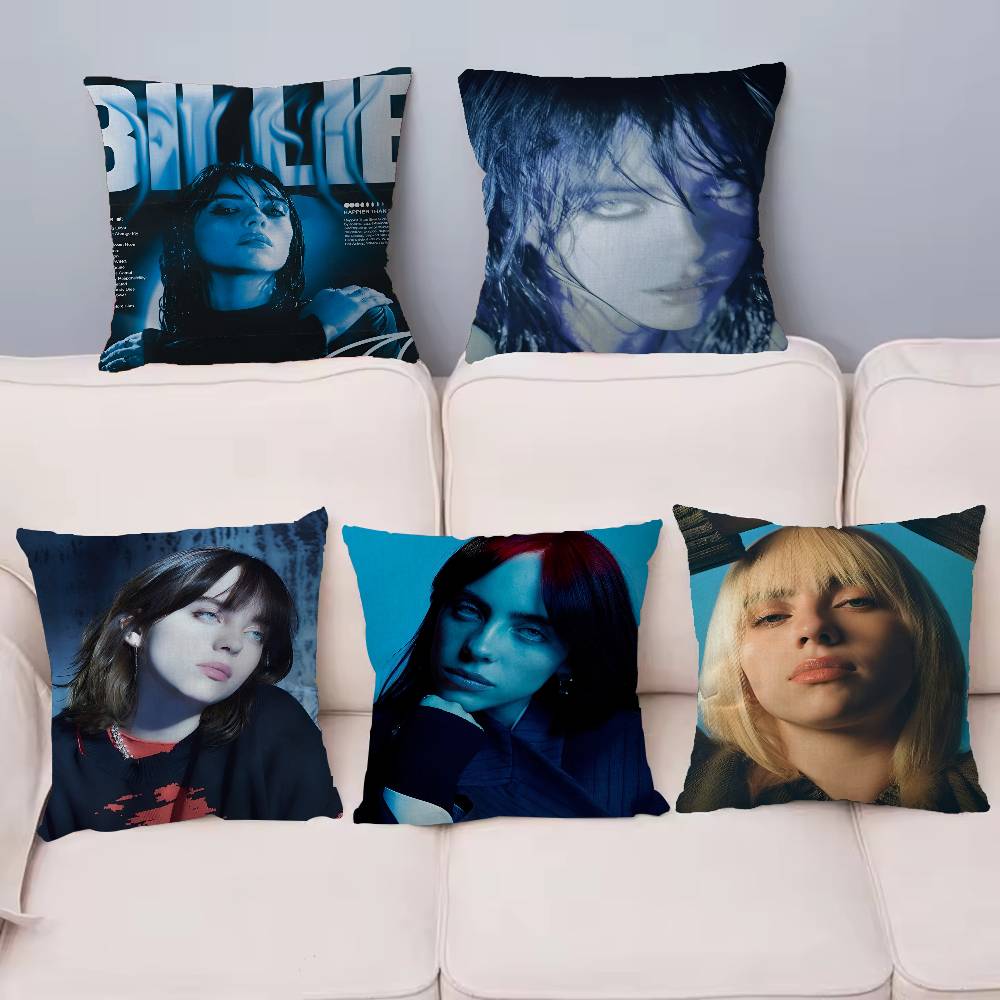 B-Billie E-Eilish Pillow Anime Pillow Sofa Bed Head Pillow Cover Cushion Cover 45x45 Cm Fashion