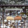 Window Birds Feeder with Suction Cups Clear Wildbird Feeder with Detachable Seeds Water Tray for Outdoor Birds Watching