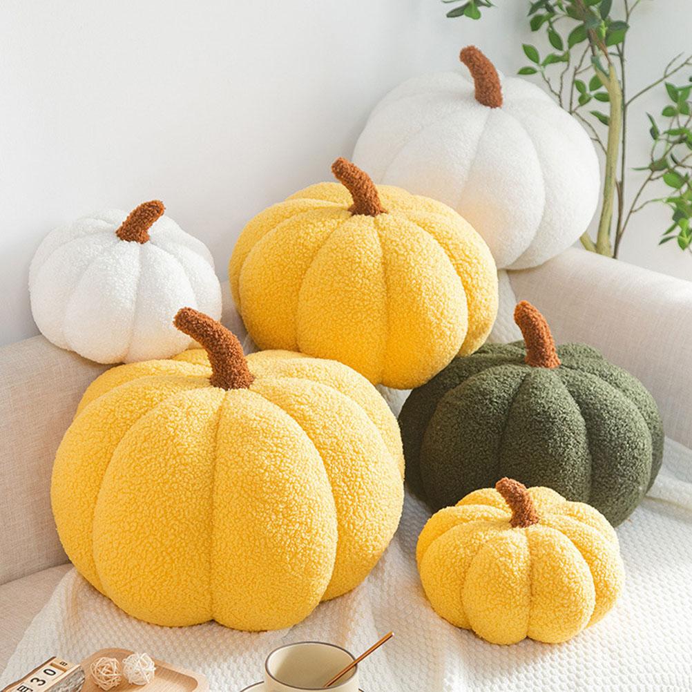 Artificial Pumpkin Cute Plush Pumpkin  Fall Harvest Stuffed Pumpkin Halloween Thanksgiving
