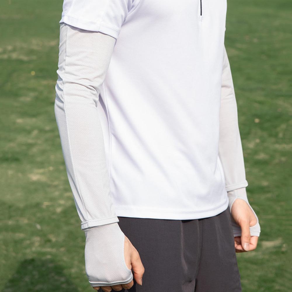 Elastic Long Ice Silk Sleeves Arm Protection Cycling Gloves Sunscreen Arm Covers  Women/girls