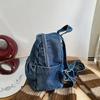 Mini Denim Backpack for Women – Compact Washed Jeans Style Bag – Perfect for Daily Use & Travel