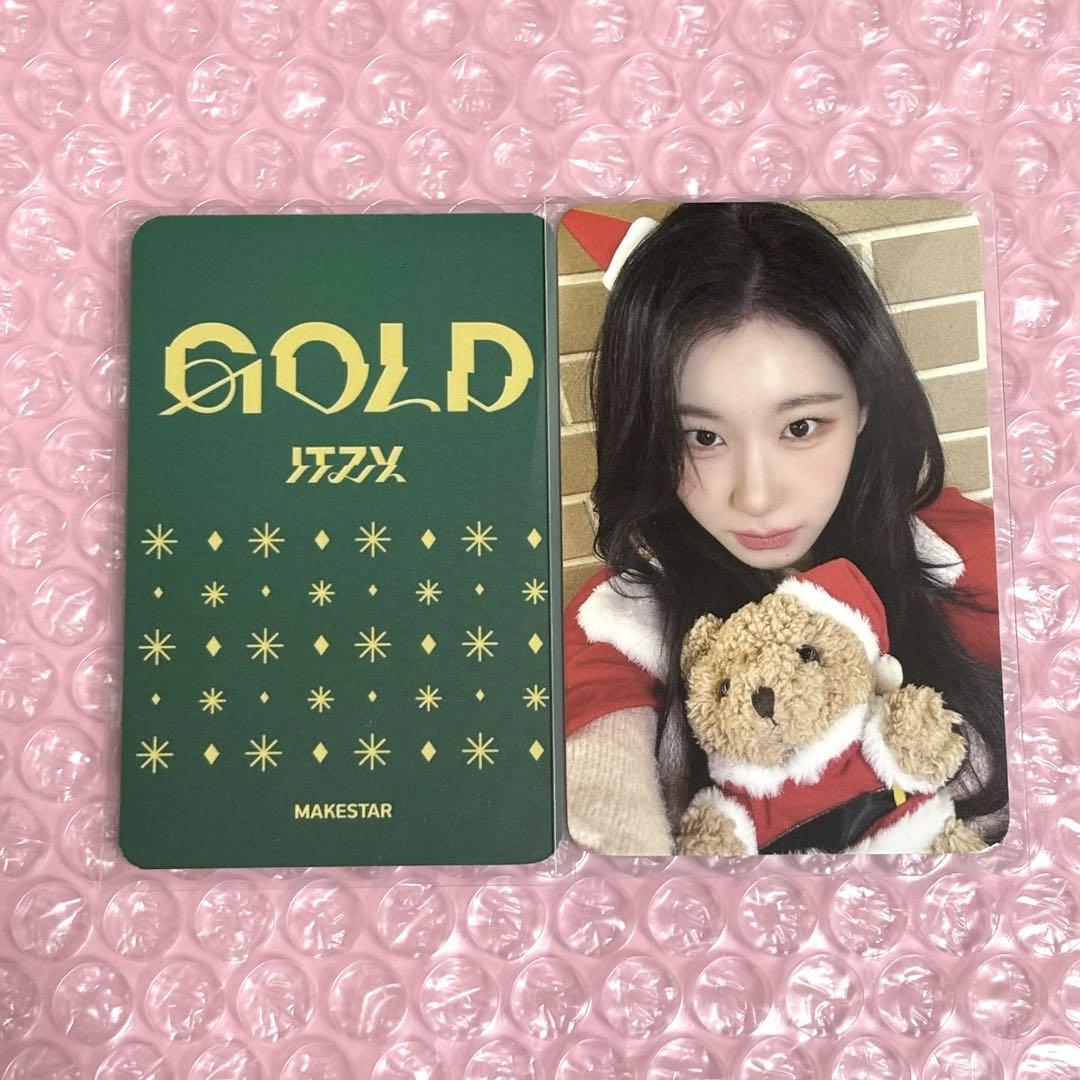 

[USED] ITZY GOLD makestar Christmas Chaeryeong trading card