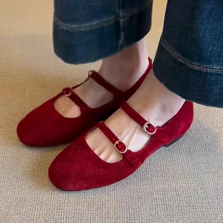Versione in pelle di mucca~ Scarpe Mary Jane a taglio basso in vera pelle da donna 2025 nuove super morbide casual da pendolarismo piccole scarpe in pelle da donna scarpe singole