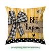 1pcs/4pcs Sunflower Bee Pastoral Cushions Pillowcase Polyester Cushion Cover Throw Pillow Pillowcover Home Car Sofa Decor