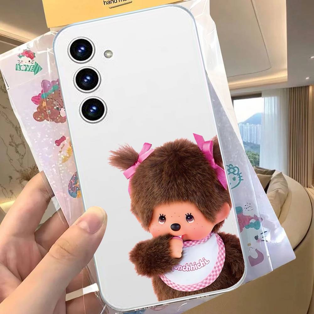 Cute M-Monchhichis For Samsung Galaxy A52 A12 A51 S21 Edge S22ULTRA S23 S20LITE Plus Ultra Transparent Cover