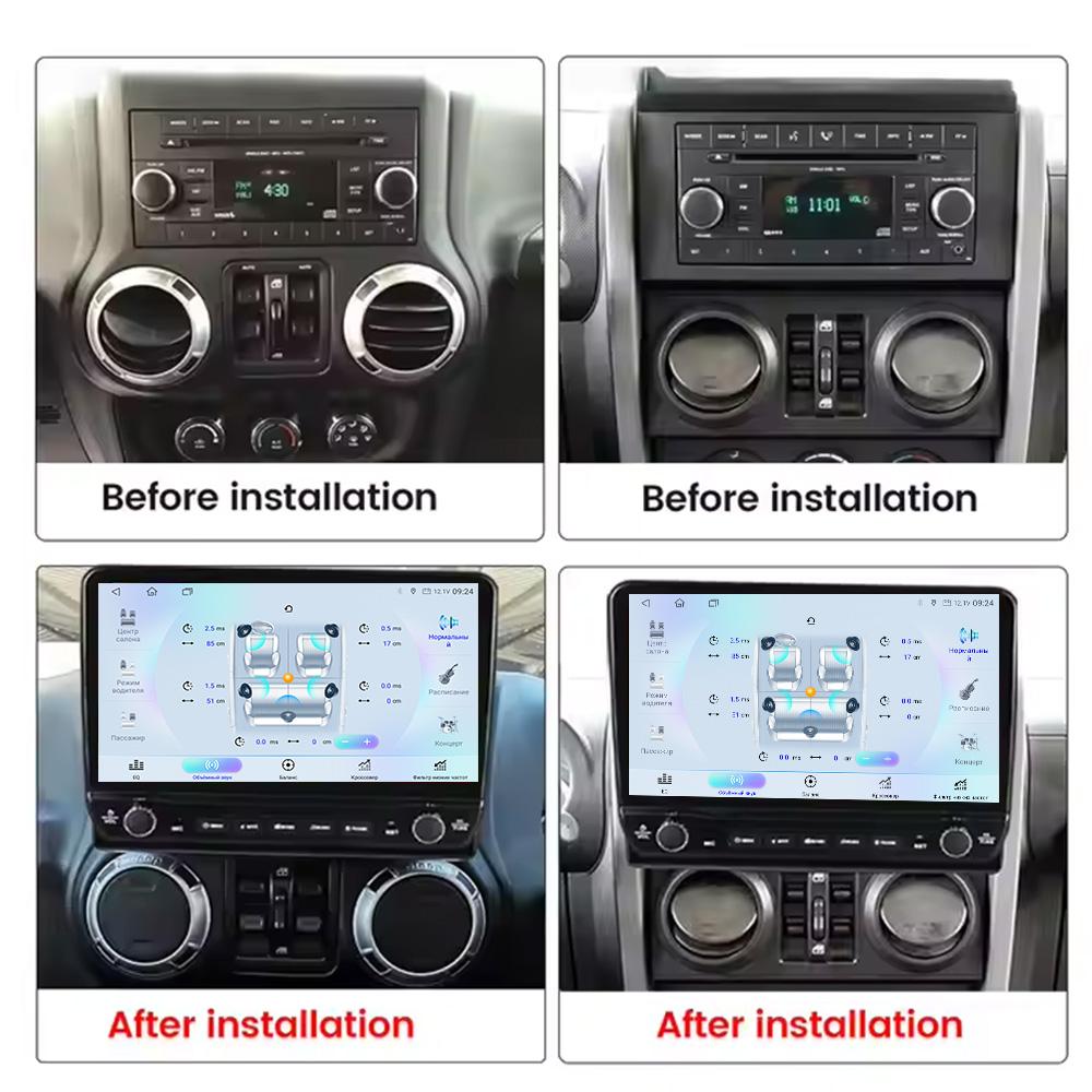 Android Für Jeep Wrangler 2007- 2018 Autoradio Carplay Navigation GPS Stereo Auto Bildschirm Bluetooth Multimedia Player