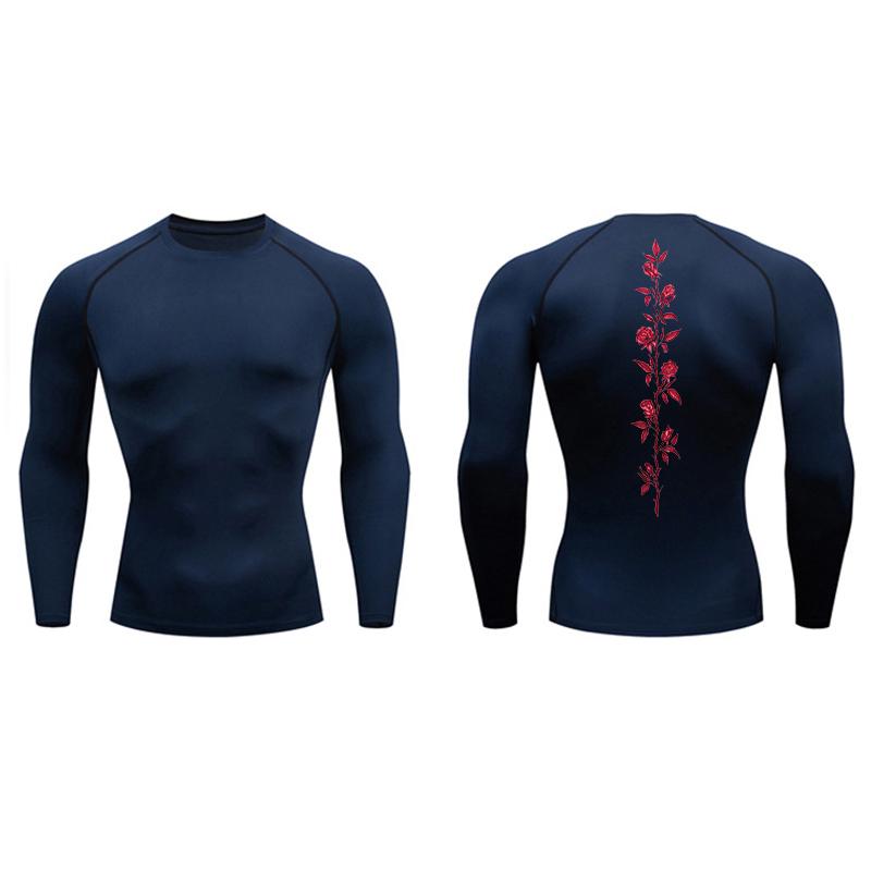 

Sakura Blossom Print Compression Shirt for Men Athletic Quick Dry T-shirts Gym Workout Running Tees Long Sleeve Tops Activewear XXXL
