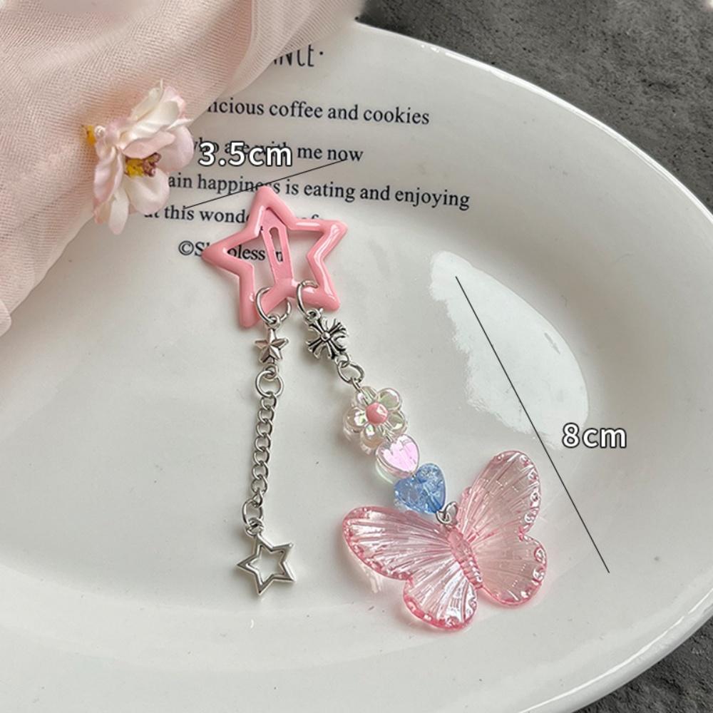 Star Hair Clip Vibrant Kids Hair Accessories Butterfly Tassel Hairpin High Quality Y2k Hair Clip For Parties Girls Daily Wear