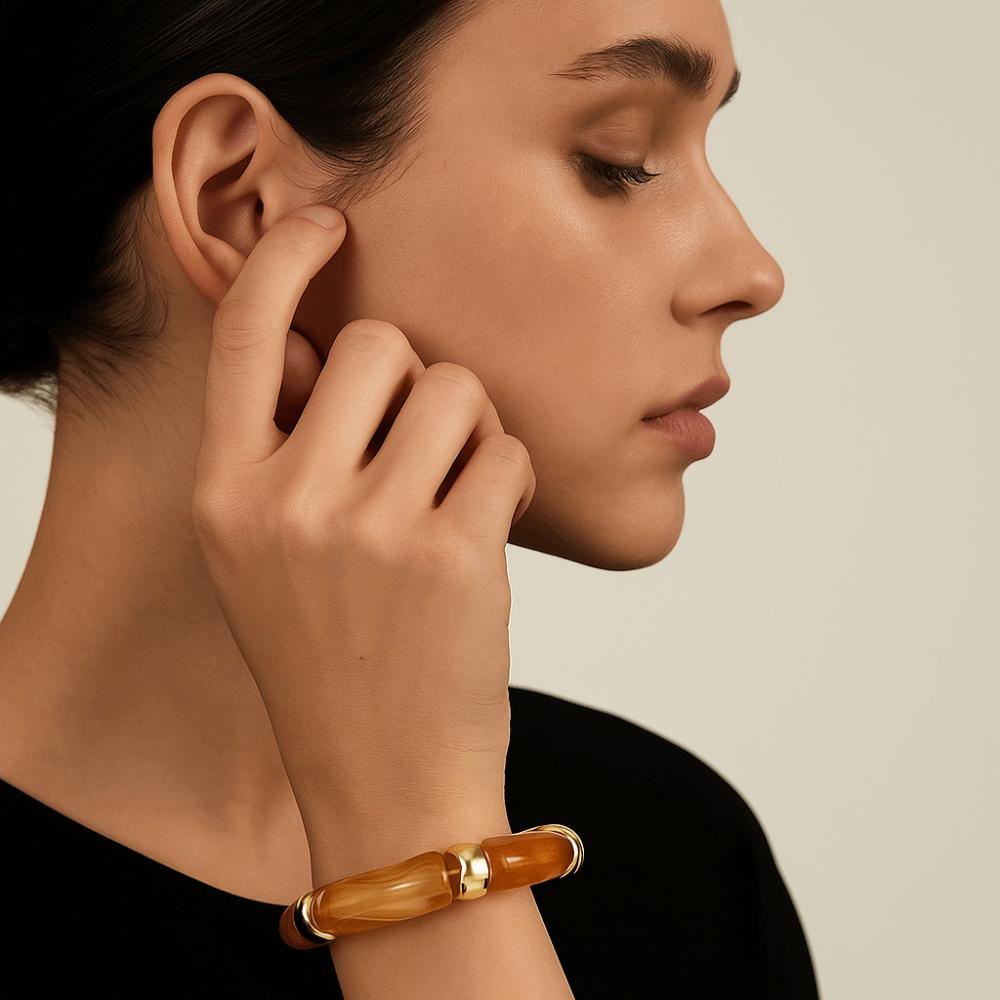 Bamboo Bohemia Style Bracelets Acrylic Women Bangle Fashion Beads Bracelets  Couple