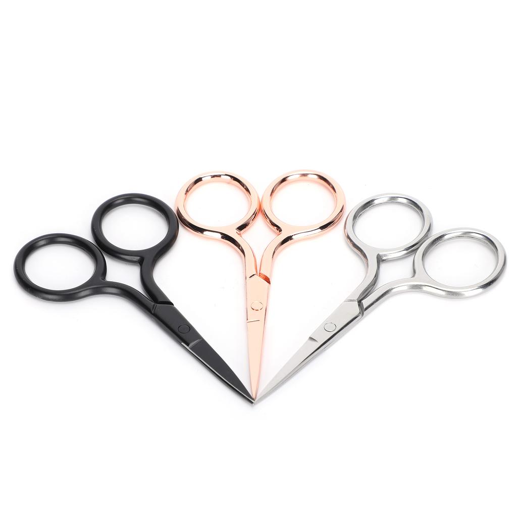 3Pcs Vintage Scissors Small Portable for Eyebrow Nose Hair Trimming Cutting Tools