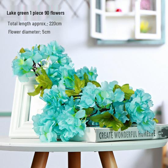 Rattan Plastic Rose Vine Artificial Flowers for Wedding Décor, Ceiling or Wall Hanging, and Air Conditioning Pipe Cover