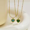 European and American, Sweater Chain High-end Peach Heart Collarbone Chain Retro Gold Love Heart Shape, Necklace Female