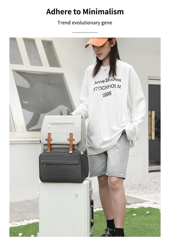 Multi-Functional Lightweight Mommy Bag: Large Capacity with USB Port, Changing Pad, and Portable Mother-Baby Storage for Hospital.