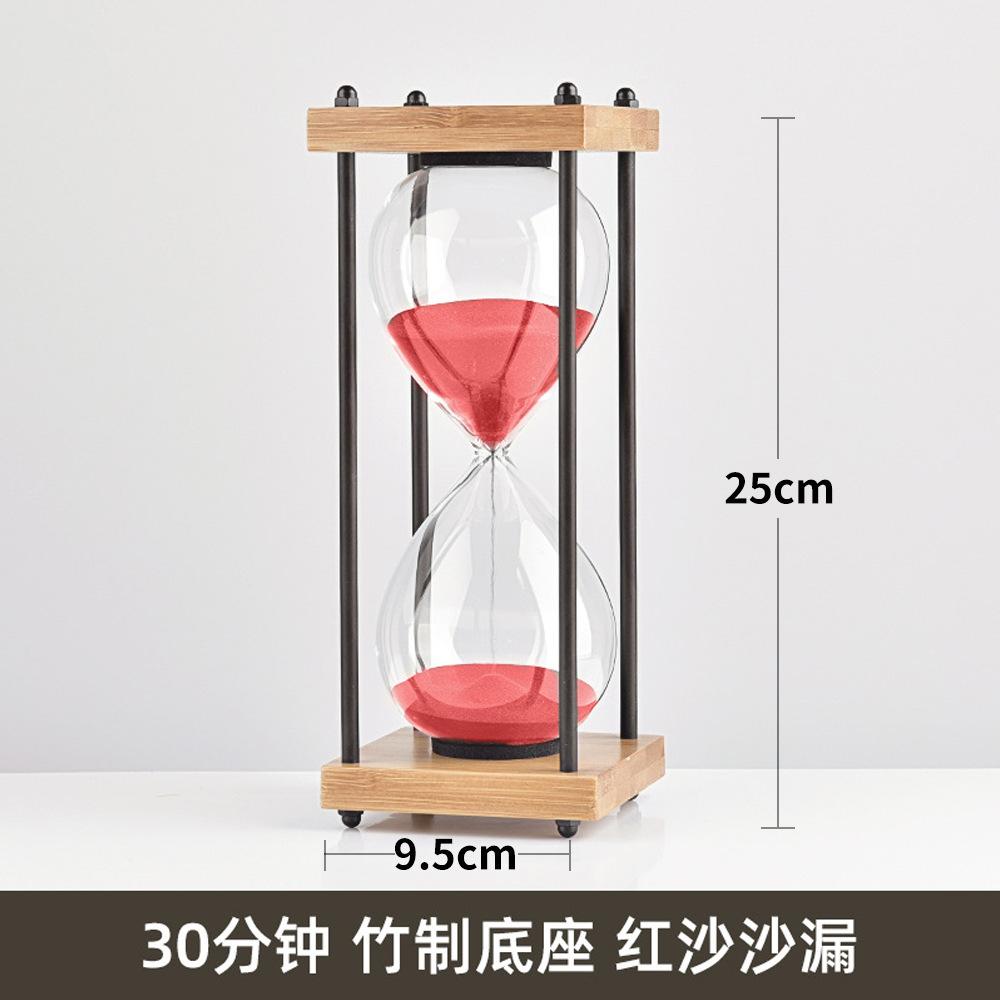 Glass Hourglass Timer 15 30 60 Minutes Kids Anti Fall Creative Retro Sand Timer Decor