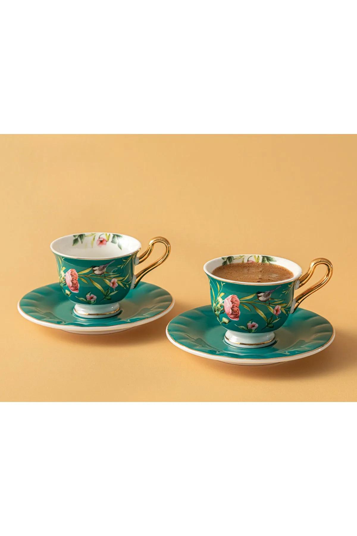 

Vanilla Porcelain 2-Piece Coffee Cup Set 90 Ml Turquoise