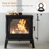 80cm Steel Fire Hook Portable Bonfire Poker Stick for Fireplace Outdoor BBQ Wood Stove Camping Accessories Tool