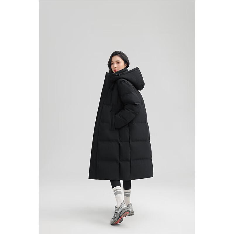 YAYA Women's Long Knee-Length Duck Down Winter Jacket