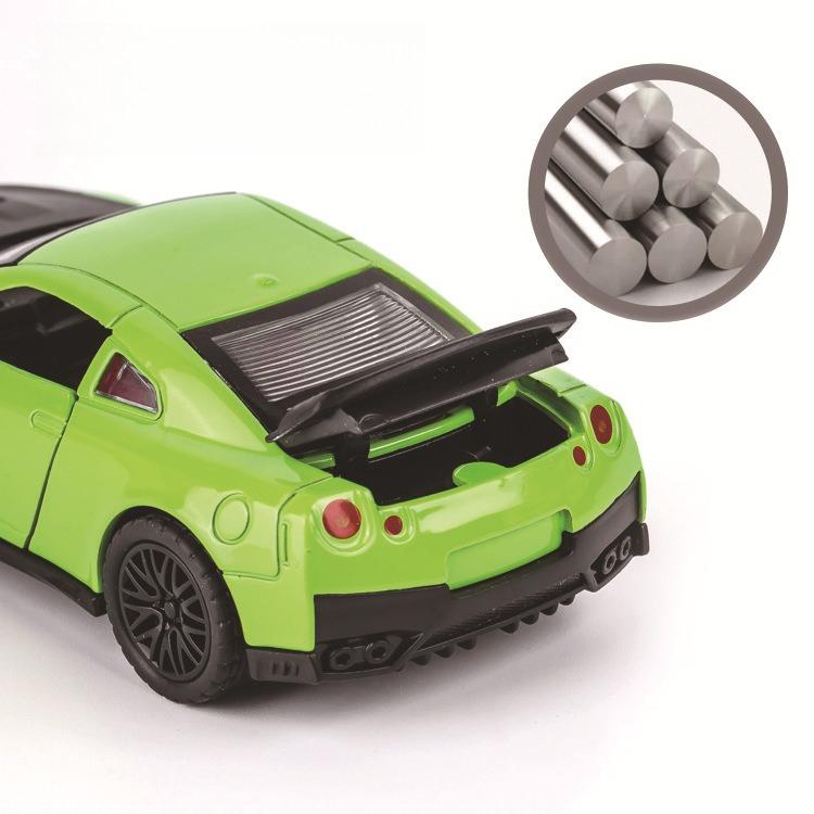 Bag 1:36 Alloy Sports Car Model with Sound and Light Pull Back Door Children's Toys Car Boy Women's Gifts Wholesale