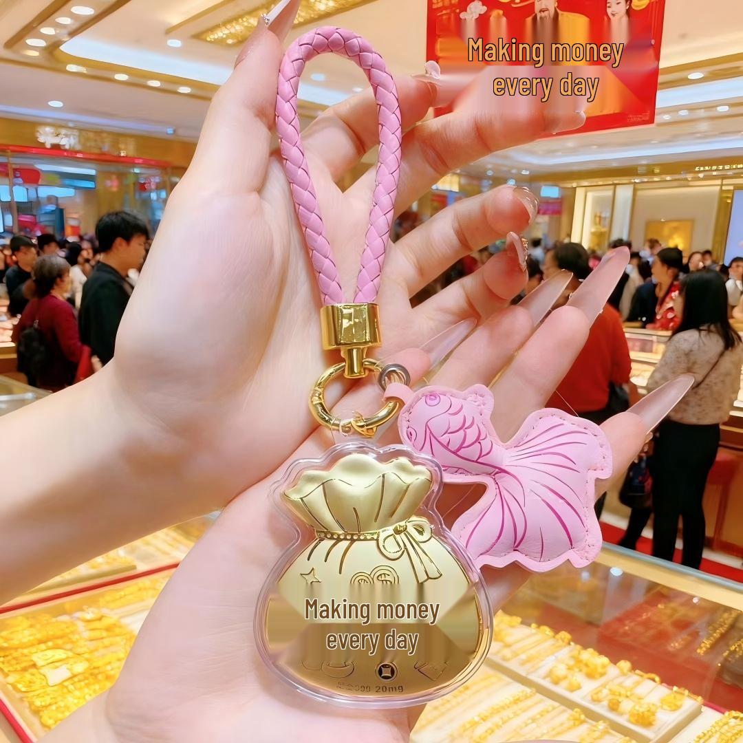 

Golden Keyring Water Bay Style Phone Charm Bag Accessory New Year Gift