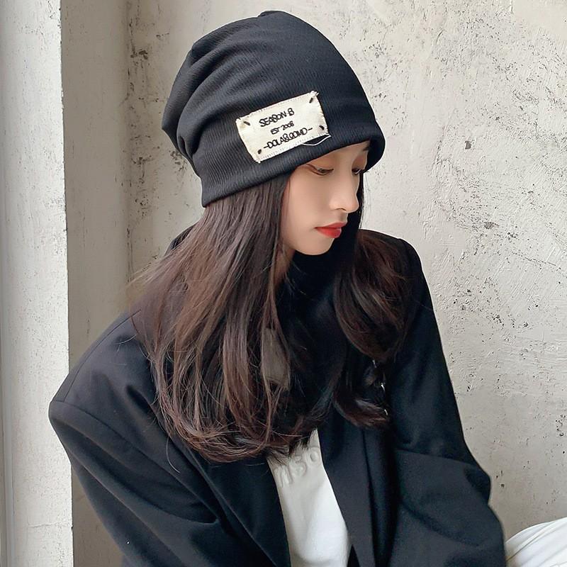 New Style Big Head Circumference Pile Hat for Men Spring and Autumn Pullover Cap Baotou Knitted Hat Hip Hop Cold Hat Woolen Hat for Women