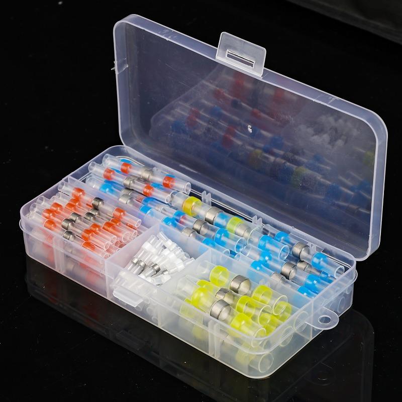 Car Insulated Terminal Electrical Wire Solder Seal Lug Terminals Shrink Butt Connectors Waterproof Heat Connector 50/100PCS/Set