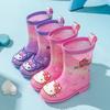 Children's Rain Boots Girls Kuromi Cinnamoroll Crystal Cute Cartoon Princess Rain Boots Kindergarten