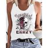 Printed Summer Women's Loose and Personalized Dream Catcher Mesh Printed Vest Top T-shirt Comfortable Sleeveless