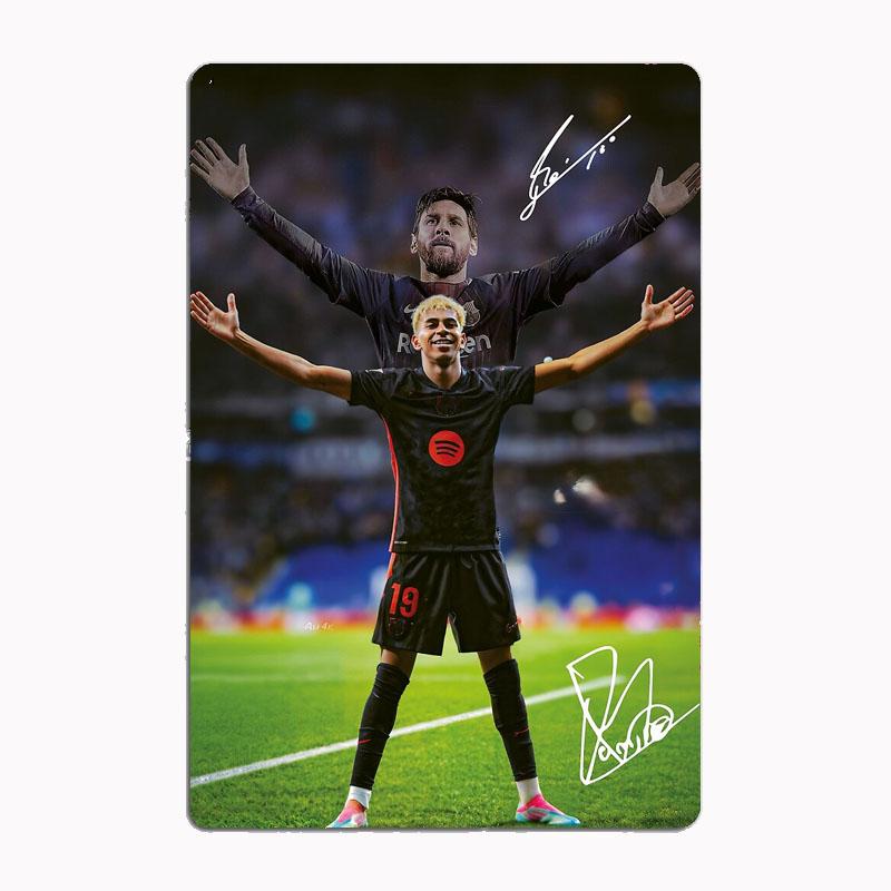 

Ламін Ямаль Ліонель Футбол Спорт Гравець Ретро Постери Металева Табличка Індивідуальна Гараж Приміщення Стіна Кімната Декор Бляшана Вінтажний Декор Будинку 20x30cm（7.8x11.8inch）