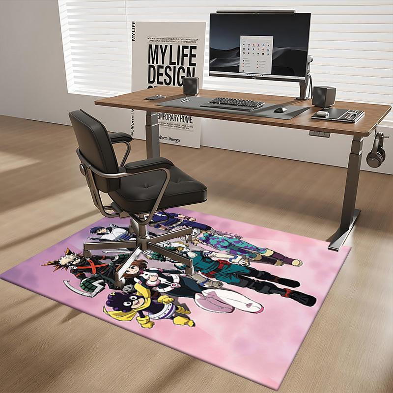 1pc My Hero Academia Midoriya Izuku Chair Mat - Anime Cartoon Design Office Desk Pad, Non-Slip Carpet for Home Decor, Suitable for All Seasons.T068