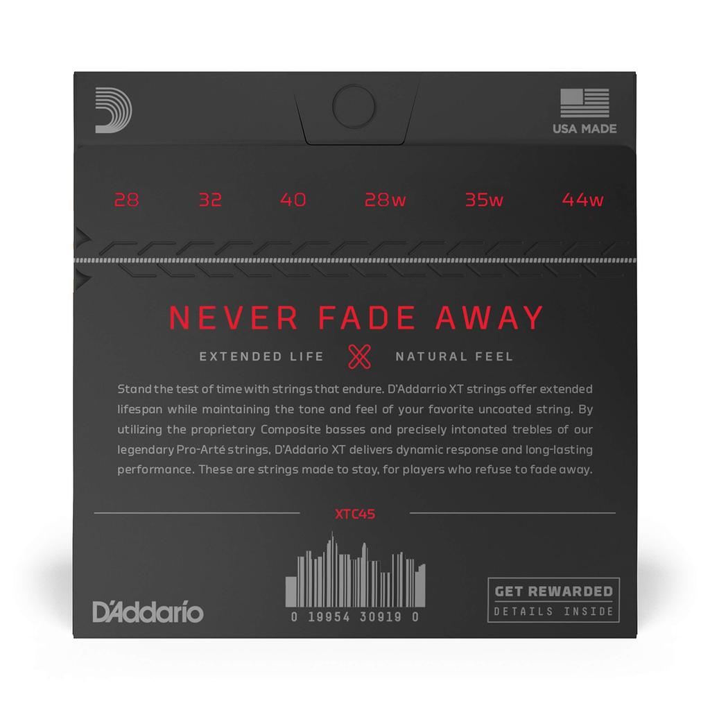 D'Addario XT Coated Classical Guitar Strings, Composite Normal Tension, XTC45