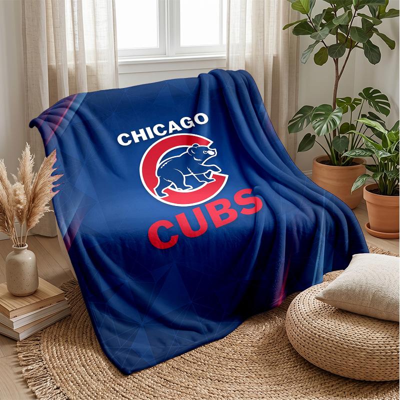 Chicago Cubs Flanell Fleece Decke Gemütlich Warm Überwurfdecke für Sofa Bett Reise Ganzjahresgebrauch
