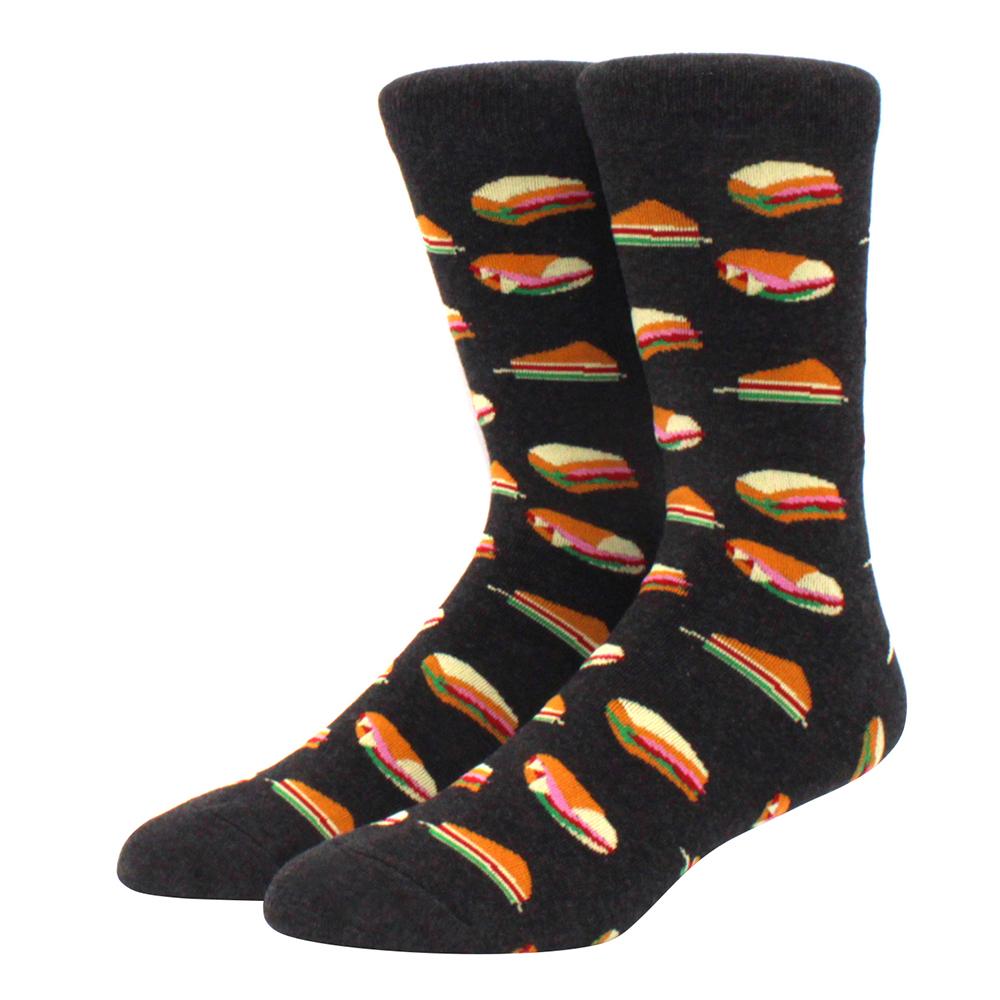 High Quality Fashion casual men's socks cartoon food car series fun women's socks